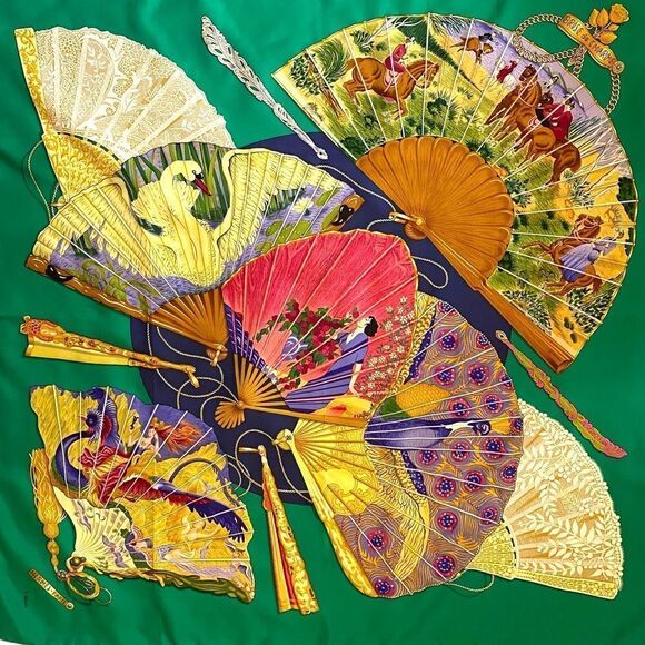 HERMÈS Seidencarré BRISE DE CHARME Silk Scarf Vintage - Picture 1 of 10
